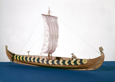 1880年在挪威Gokstad发现的Viking船的索具模型（木材） 作者 英语学校英语学校