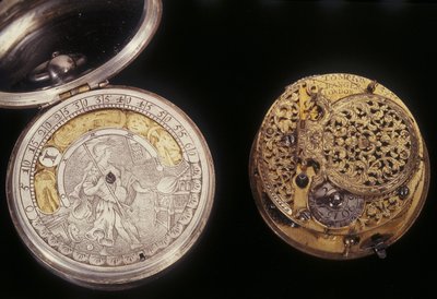 两款怀表，c.1660和c.1705（金属） 作者 英语学校英语学校