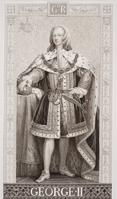 乔治二世（1683-1760）来自“英国和苏格兰历史插图”第二卷 作者 以诺·西曼