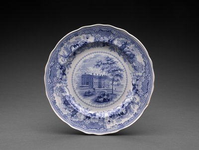 板，c.1831-46（带转印的铅釉陶器） 作者 伊诺克·伍德和儿子