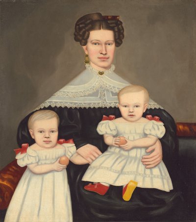 保罗-史密斯-帕尔默夫人和她的双胞胎，18351838。 作者 Erastus索尔兹伯里球场