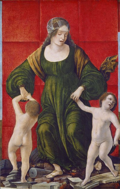 Hasdrubal和她的孩子的妻子，c.1490-3（杨树面板上的蛋彩画） 作者 罗伯蒂（Ercole de Roberti）