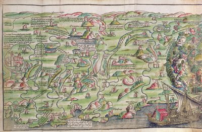 耶路撒冷城地图，选自 Bernhard von Breydenbach（1440-97 年）的《Peregrinatio in Terram Sanctam》。 作者 艾哈德·鲁威奇