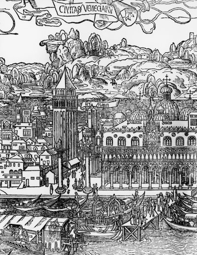 威尼斯，艾哈德-鲁威奇（1455-1490）的木刻作品，意大利 作者 艾哈德·鲁威奇