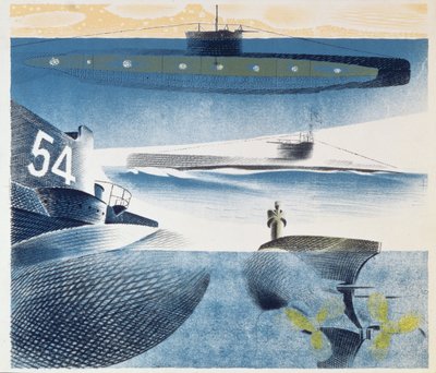 潜艇的不同方面，1941年 作者 埃里克·拉维鲁（Eric Ravilious）