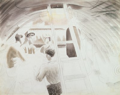 休息的男人（铅笔和洗） 作者 埃里克·拉维鲁（Eric Ravilious）