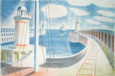 纽黑文港 作者 埃里克·拉维鲁（Eric Ravilious）