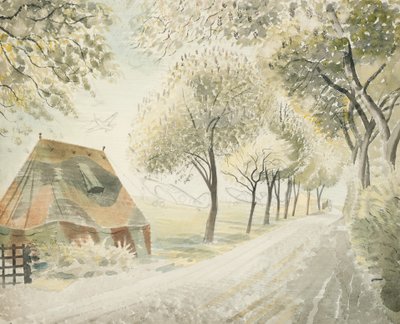 飞机场之路，约1942年 作者 埃里克·拉维鲁（Eric Ravilious）
