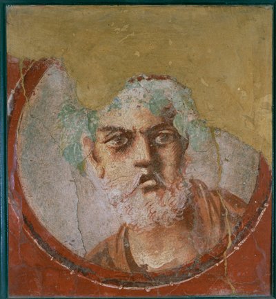 印有一位老人（可能是一位诗人）肖像的奖章 作者 Erich Lessing