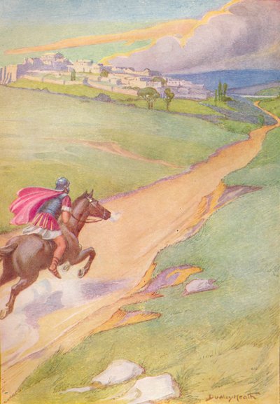 看到一个信使将他的马奔向城市，c1912 1912 作者 欧内斯特·达德利·希思