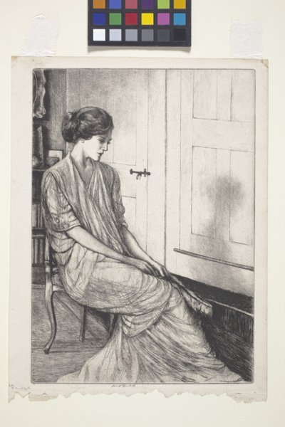 La Tanagra（蚀刻版画和干点版画） 作者 欧内斯特·哈斯克尔