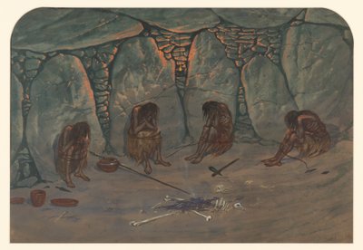 史前场景，1871年 作者 欧内斯特·亨利·格里斯特