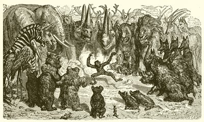 福克斯和猿 作者 Ernest Henry Griset