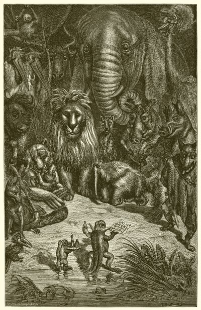 青蛙和狐狸 作者 Ernest Henry Griset