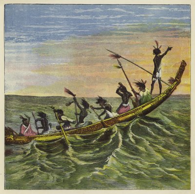 海上国王的独木舟 作者 Ernest Henry Griset