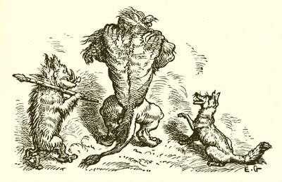 狮子，狐狸和狼 作者 Ernest Henry Griset