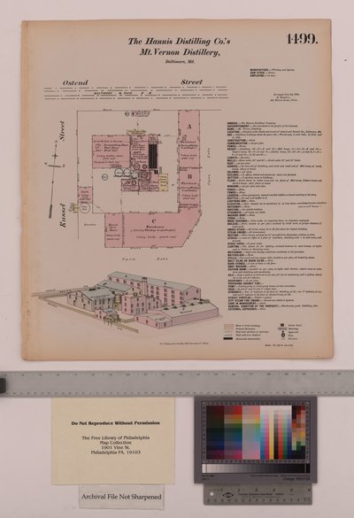 Hannis Distilling Co.s Mount Vernon Distillery，Maryland，Hexamer General Surveys，1880 作者 欧内斯特（Ernest Hexamer）