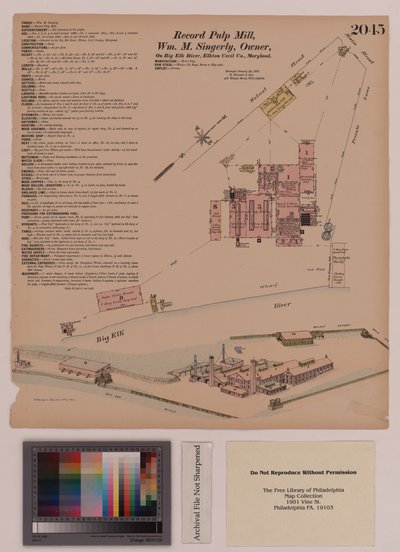 Record Pulp Mill，Elkton，Maryland，Hexamer General Surveys，1808 作者 欧内斯特（Ernest Hexamer）