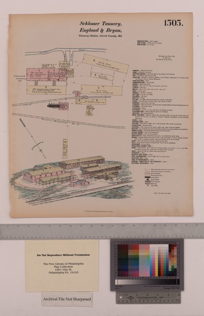 英国Schlosser Tannery和马里兰州Bryan Tannery站，Hexamer General Surveys，1880年 作者 欧内斯特（Ernest Hexamer）