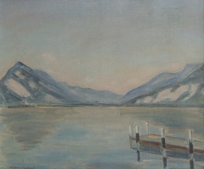 图恩湖（布面油画） 作者 欧内斯特·海勒姆·布鲁尔哈特
