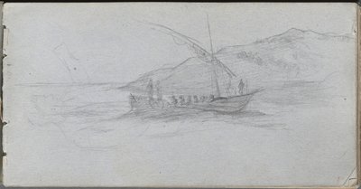 素描本》第 88 页：海景和人物 作者 欧内斯特·迈森尼尔
