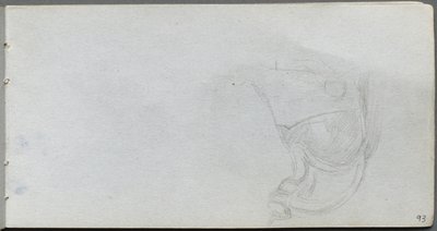 素描本，第93页：研究鞍座。 作者 让·路易斯·欧内斯特·迈森尼尔