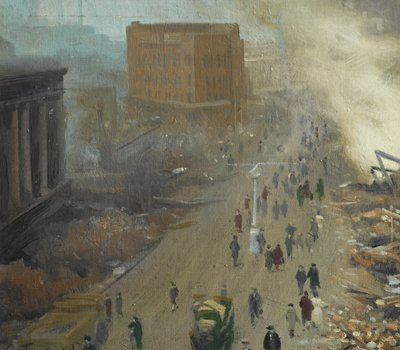 欧洲新秩序，轰炸考文垂1940年11月，1940年 作者 欧内斯特·汤森（Ernest Townsend）