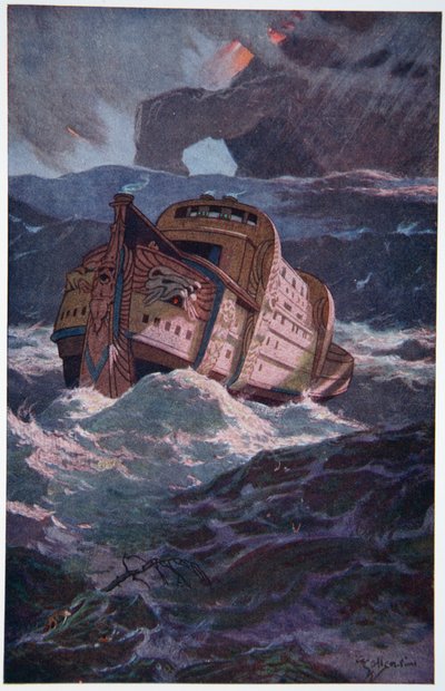 巴比伦的大洪水》，1915年。   作者 欧内斯特·威尔考辛斯