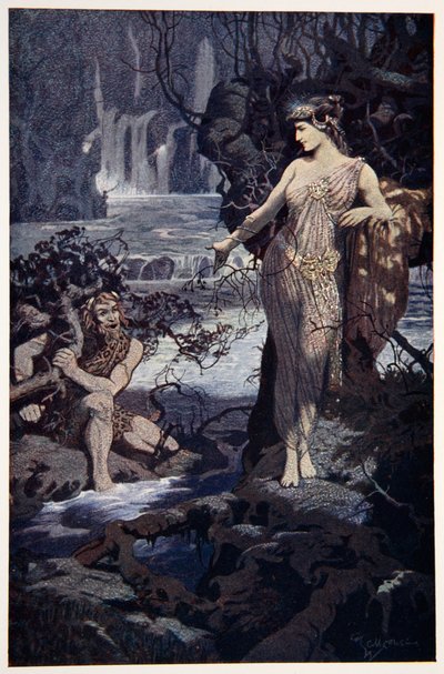 Ea-Bani的诱惑》，1915年。   作者 Ernest Wellcousins