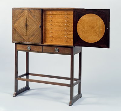 内阁，c.1902（红木与macassar乌木和缎木单板）（另见283796） 作者 Ernest William Gimson