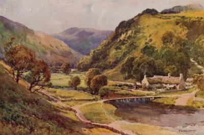 Monsal Dale（彩色平版印刷） 作者 欧内斯特·威廉·哈斯勒赫斯特