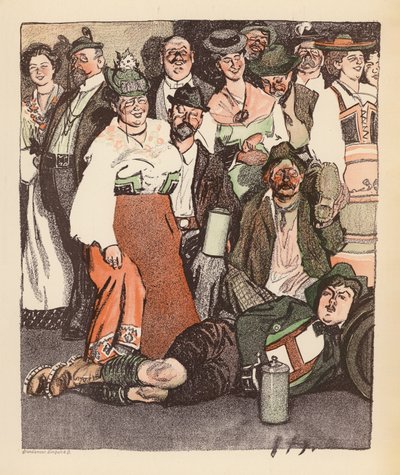 Berliner Balle von Rideamus 插图（彩色石版印刷） 作者 恩斯特（后）海勒曼