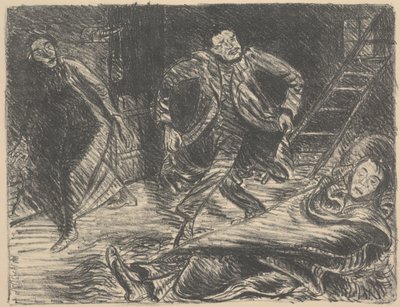 绝望的舞蹈，戏剧“ Der Arme Vetter（可怜的表哥）”的插图 作者 恩斯特·巴拉赫（Ernst Barlach）
