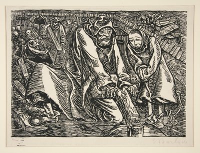 十字架和盗墓者（Kreuz- und Sargräber） 作者 恩斯特·巴拉赫（Ernst Barlach）