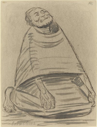 男子跪地 作者 恩斯特·巴拉赫（Ernst Barlach）