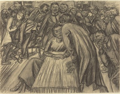 人群中的情侣 作者 恩斯特·巴拉赫（Ernst Barlach）