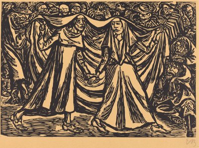 死亡之舞II》，1921年。 作者 恩斯特·巴拉赫（Ernst Barlach）