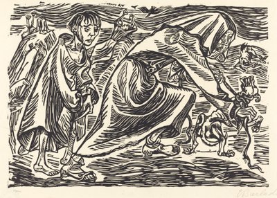 捕狗人》，1919年。 作者 恩斯特·巴拉赫（Ernst Barlach）