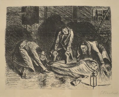 可怜的表弟》，恩斯特-巴拉赫（Ernst Barlach）创作，约 1917 年，檀香山艺术博物馆，13150 作者 恩斯特·巴拉赫（Ernst Barlach）