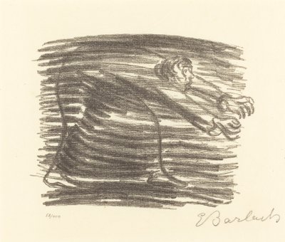 在阴影中行走，1922年。 作者 恩斯特·巴拉赫（Ernst Barlach）