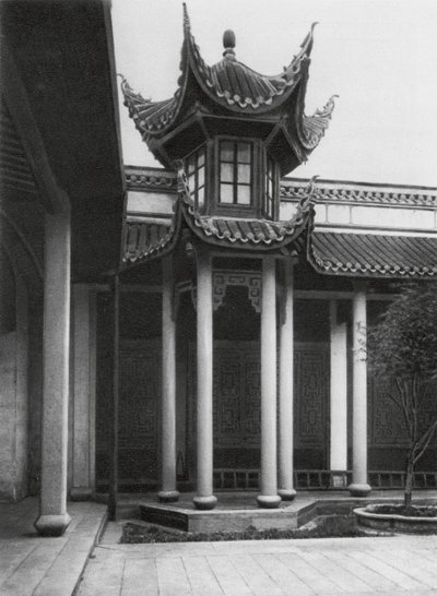 湖南长沙府陈家祠，正院钟楼（黑白照片） 作者 恩斯特·波尔施曼