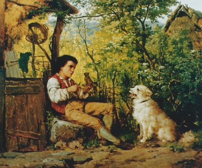 1858 年--崭露头角的米开朗基罗，帕夫拉特画廊 作者 恩斯特·博世