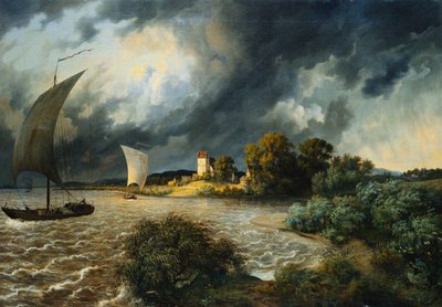 即将来临的风暴，1838年 作者 Ernst Ferdinand Oehme