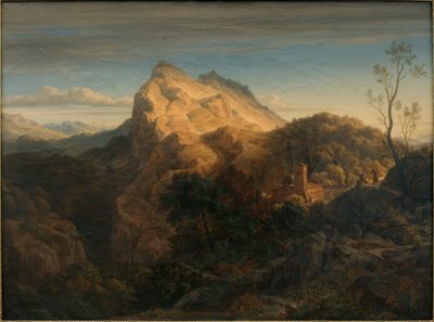 Abendliche Landschaft bei Olevano 作者 恩斯特·弗里斯