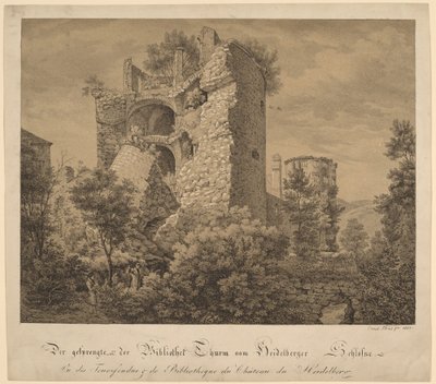 Der Gesprengte und der Bibliotheke Thurm von Heidelberger Schloß (The Exploded Tower and the Library of Heidelberg Castle) 作者 恩斯特·弗里斯