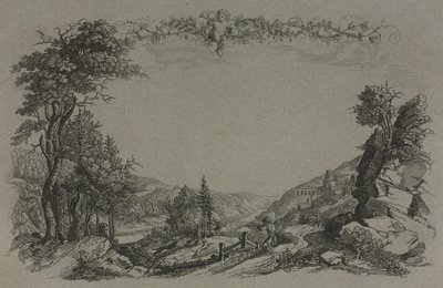 海德堡城堡的六景：封面，狩猎场景，1820年。 作者 恩斯特·弗里斯