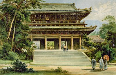 日本京都的佛教寺院，来自&39;人类的历史&39;，第三卷，由Friedrich Ratzel教授，1898年 作者 恩斯特·海恩