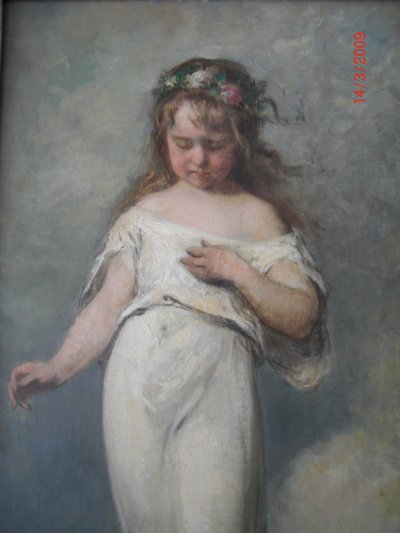   伊丽莎白（1871-1879 年），艺术家的第二个长女 作者 欧内斯特·希尔德布兰德