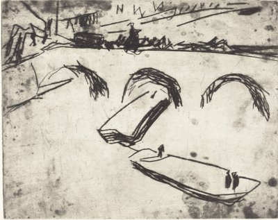 皇太子堤坝上的桥 Brucke am Kronprinzenufer, 1909. 作者 恩斯特·路德维希·基希纳