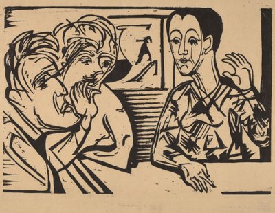 对话，1929年。 作者 恩斯特·路德维希·基希纳